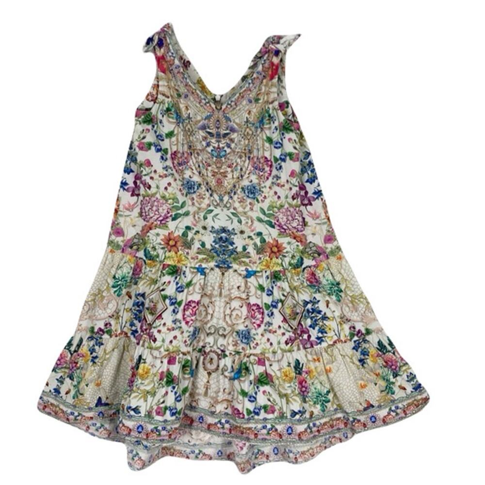 nwot MILLA by CAMILLA Dress Girl 6 Rhinestone Floral Butterfly Bird A-Line 2-Bow